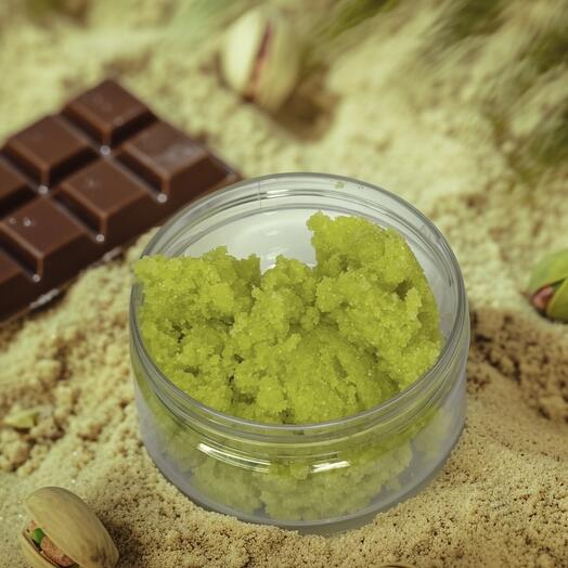 Скраб для тела сахарно-солевой парфюмированный стойкий аромат дубайский шоколад