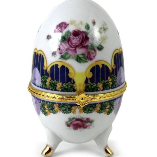 Шкатулка яйцо "Цветы"