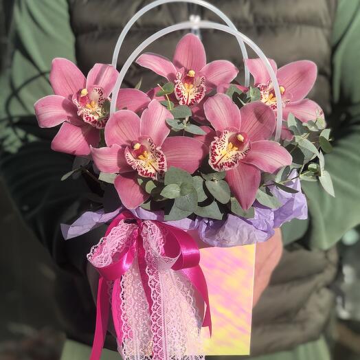 Сумка стойких розовых орхидей