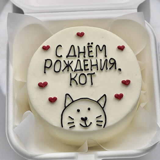 Бенто торт С днем рождения, кот