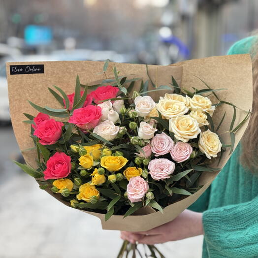 MIx roses in craft