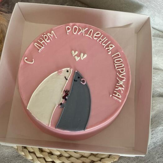 Торт с крысами на день рождения подруги/сестры/жены