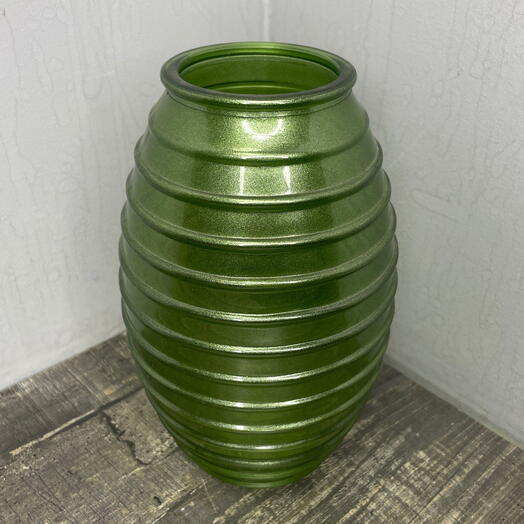 Зеленая ваза 19см