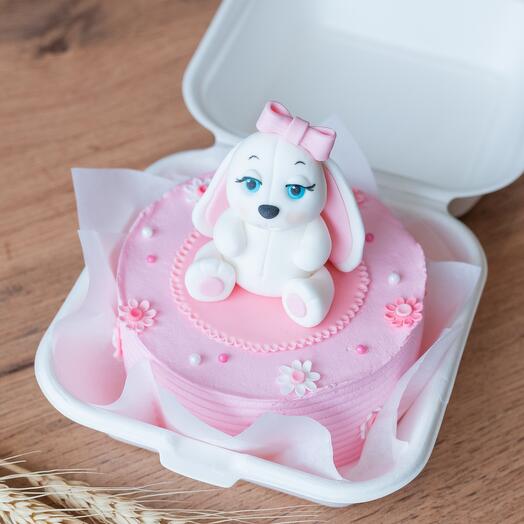 Бенто-торт с фигуркой «Зайка малая»