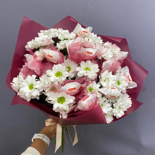 Сладкое облако ромашек с конфетами