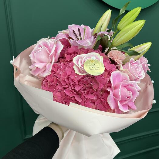 Dunkel rosa mit lilia