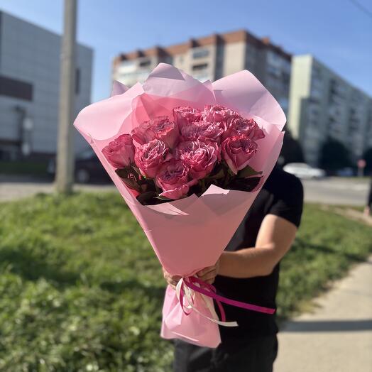 Букет из 11 пионовидных роз 💗