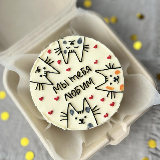 Бенто-торт «мы тебя любим️» / подарок для мамы, папы, мужа, подруги, сестры, брата