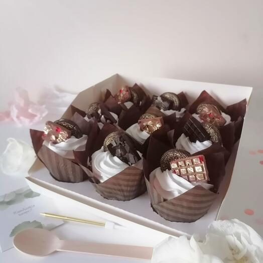 🔥Набор Шоколадных Капкейков 🧁для мужчин 9 штук ️