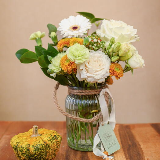Vase with Selection of White Shades