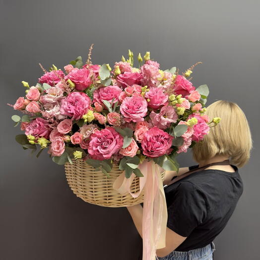 Корзина цветов 58