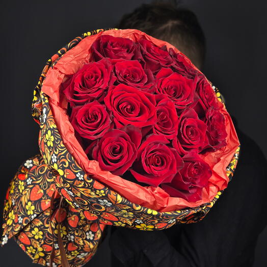 Монобукет "Red rose ️" Russian collection