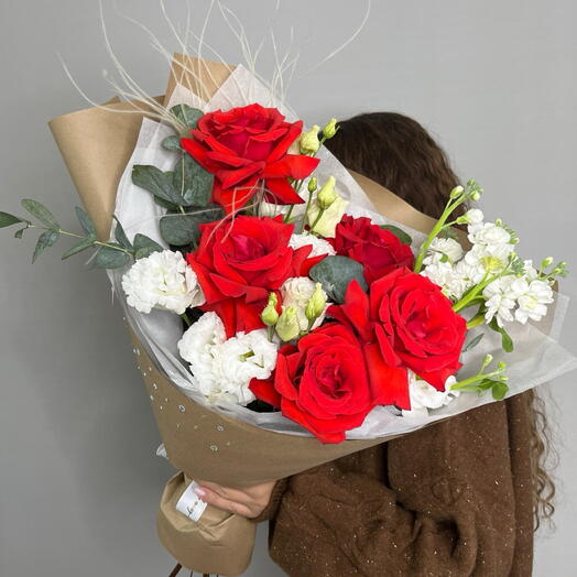Французский поцелуй💋 стойкая эустома,ароматная маттиола и эвкалипт❣️