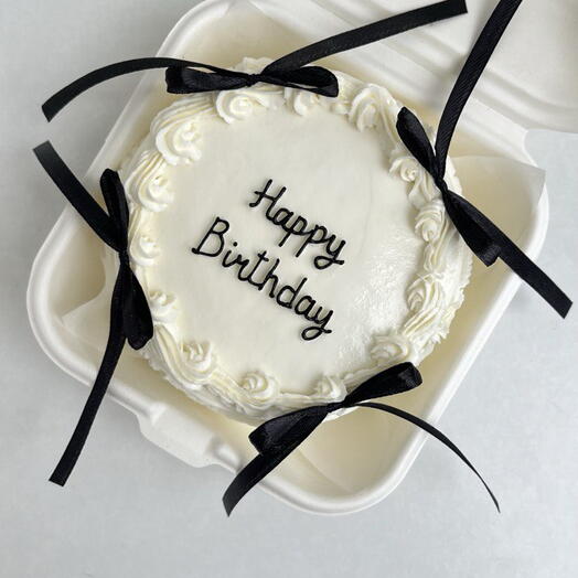 Бенто торт с надписью "Happy Birthday", торт для сестры, торт для дочки, торт для подруги (F)