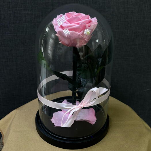 Роза в колбе — Pink classic