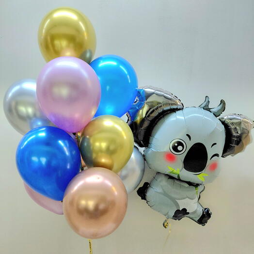 Фонтан шаров с Коалой - С днем рождения