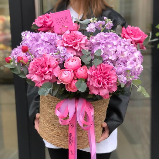 💞💞💞Корзина с цветами "Лавандовая сказка"
