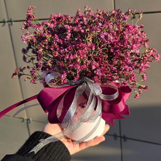 Композиция из лимониума, вечный сухоцвет💜