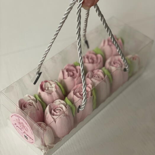Зефирные цветы в сумочке