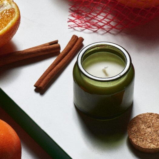 «Апельсин и корица» парфюмерная эко-свеча