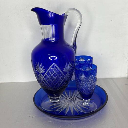 Графин с фужерами гусь хрусталь