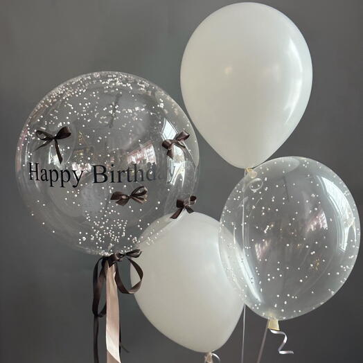 Сет гелиевых шаров Happy Birthday