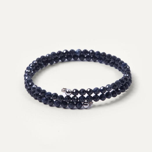 Браслет Ирис Синий корунд Rh+ 37 см (BRA1129)
