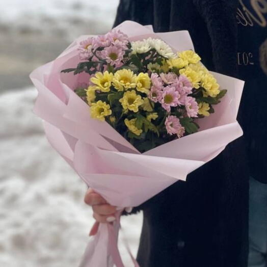 Ромашки для неё 🌸Букет с хризантемами 💐