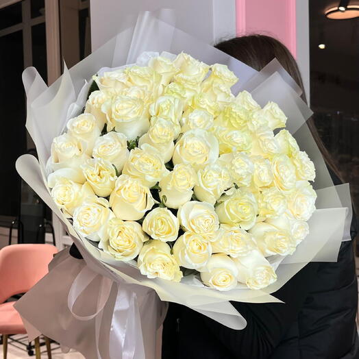 Букет из 51 белой Розы