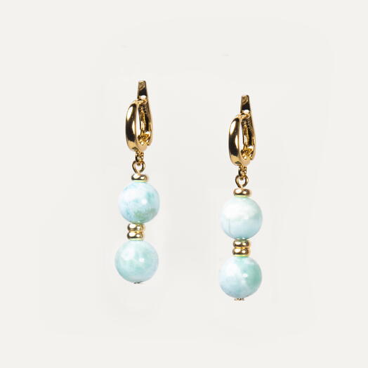 Серьги Мирт Ларимар 14K (EAR1158)