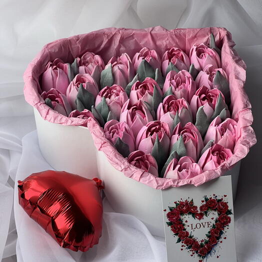 Зефирный букет «Большое сердце» любимой девушке, жене