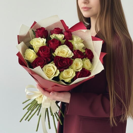 Букет из 21 розы Кения