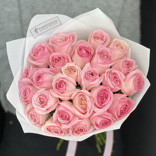 Монобукет из нежно-розовых роз💕