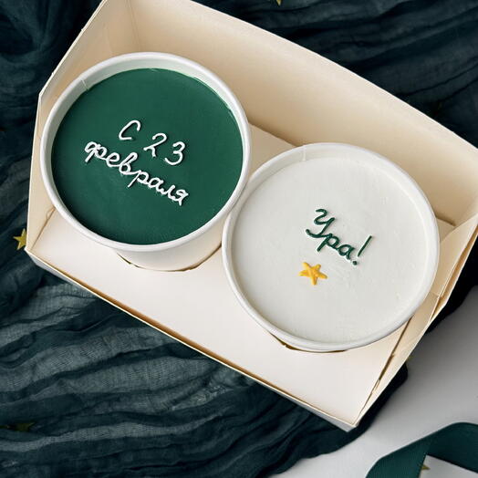 Стакано-торты (cakes to go) на 23 февраля