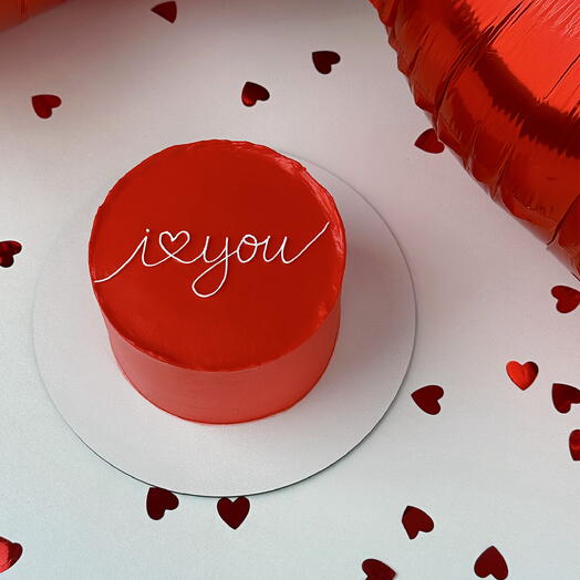 Бенто «I love you» в красном цвете