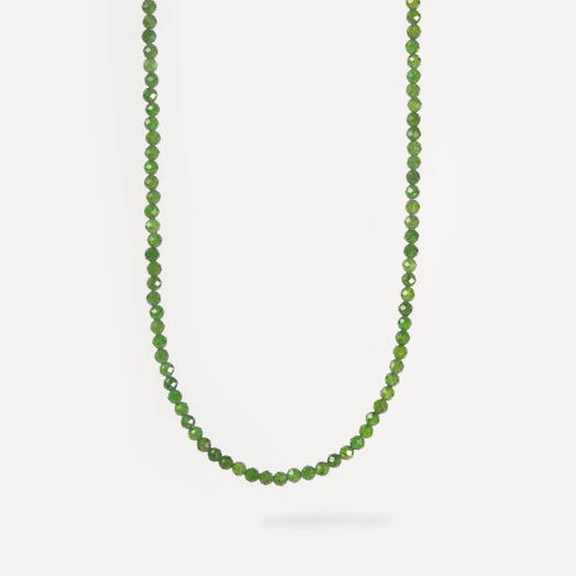 Чокер ожерелье Ирис Хромдиопсид Rh+ 45 см (CHO1097)