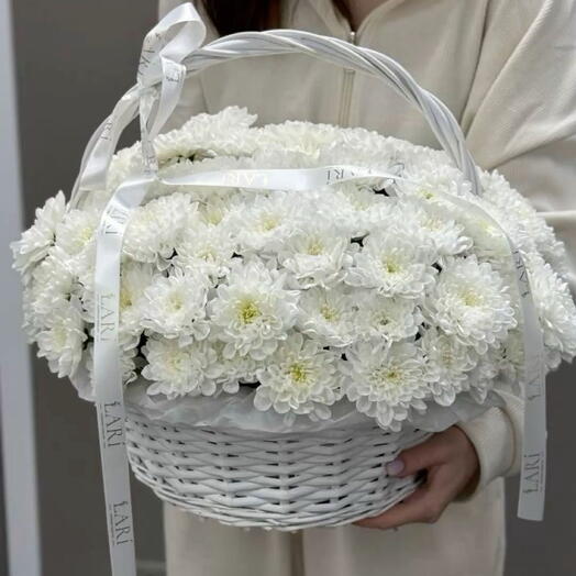 Корзина с цветами Хризантема