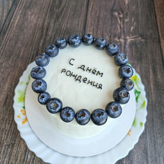 Бенто "с днём рождения" с голубикой