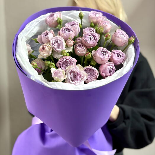 Букет кустовых роз Лавандер💜🌸