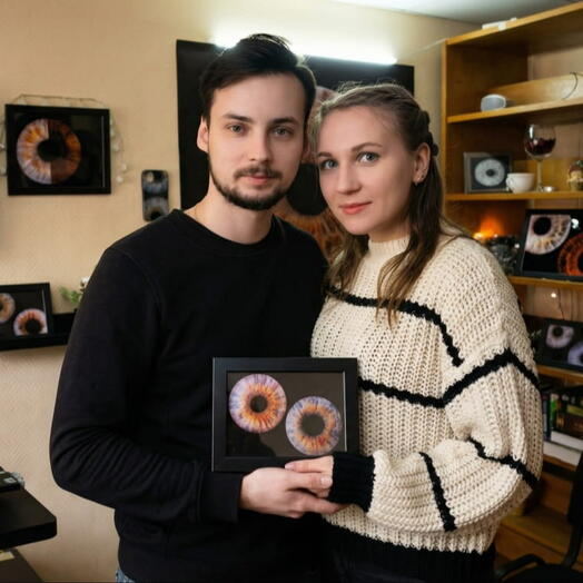 Сертификат на парное фото радужки глаз