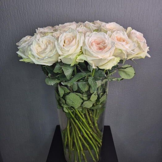 Букет из 25 ароматных пионовидных роз White O Hara