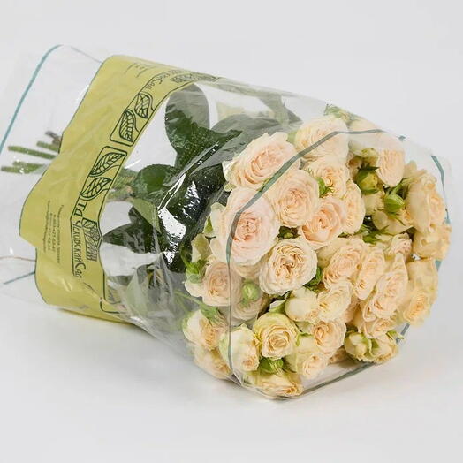 Пачка кустовых роз "Карамель" 50см (10 шт)
