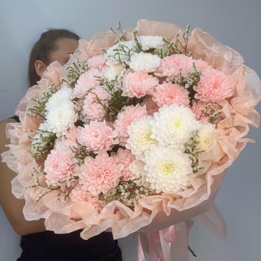 Нежный букет хризантем 🎀