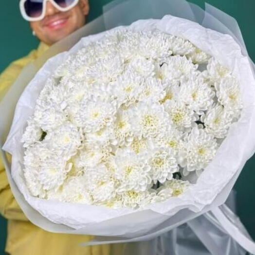 Wow букет белая хризантема Алтай