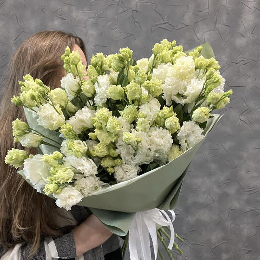 Букет белых эустом (15 штук)