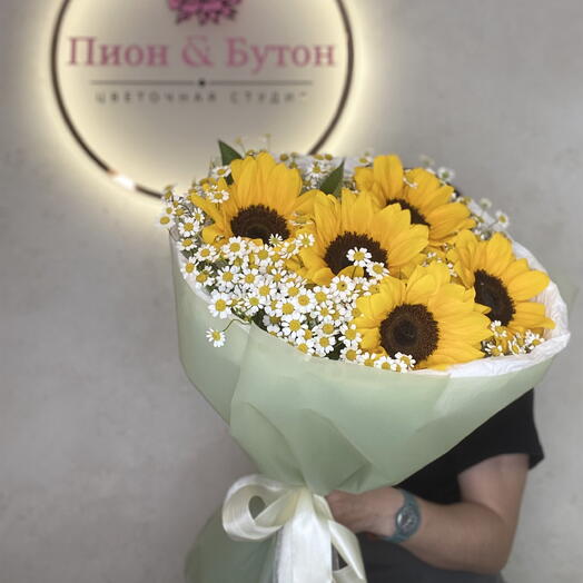 Букет 🌻 из подсолнухов