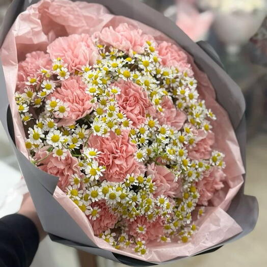 Ромашки с диантусами