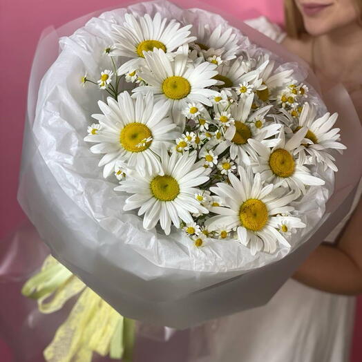 Шикарный букет ромашек