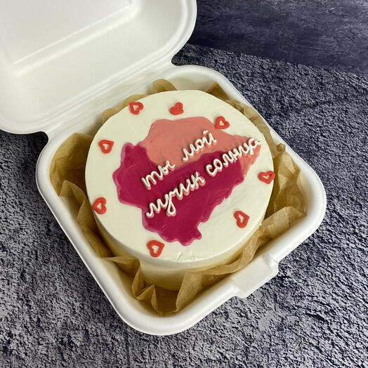 Бенто торт  Лучик  - Красный бархат, 600 г