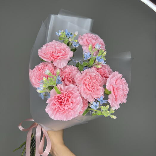 Букет дня ❣️ диантусы и незабудки